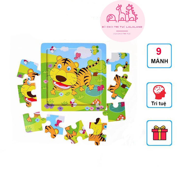Đồ Chơi Gỗ Tranh Ghép Hình Thông Minh 2D