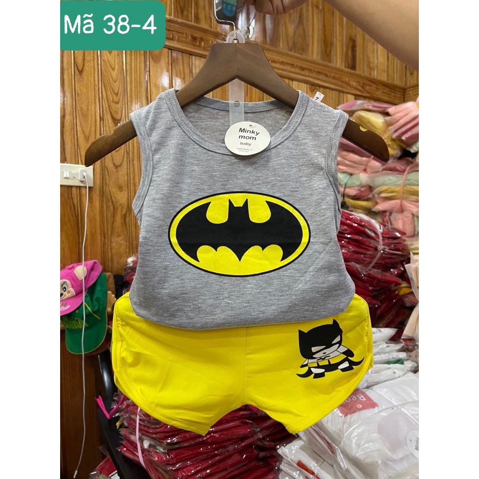 Bộ Ba Lỗ  siêu nhân nhện  Cotton Cao Cấp Cho Bé Từ 7- 18KG - Quần áo trẻ em bé trai