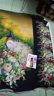 Vải áo dài con công