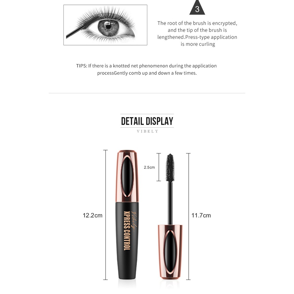 (Hàng Mới Về) Mascara Vibely Sợi Tơ 4d Chống Thấm Nước Chuốt Dài Và Dày Mi | BigBuy360 - bigbuy360.vn