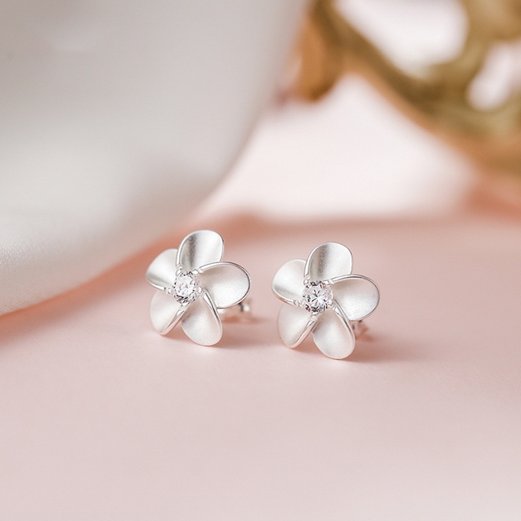 Bông tai hoa 5 cánh nhỏ xinh, bạc Ý S925 - HT317