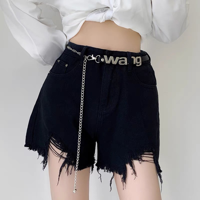 Thắt lưng da mix sợi xích Thắt lưng WANG 2 màu