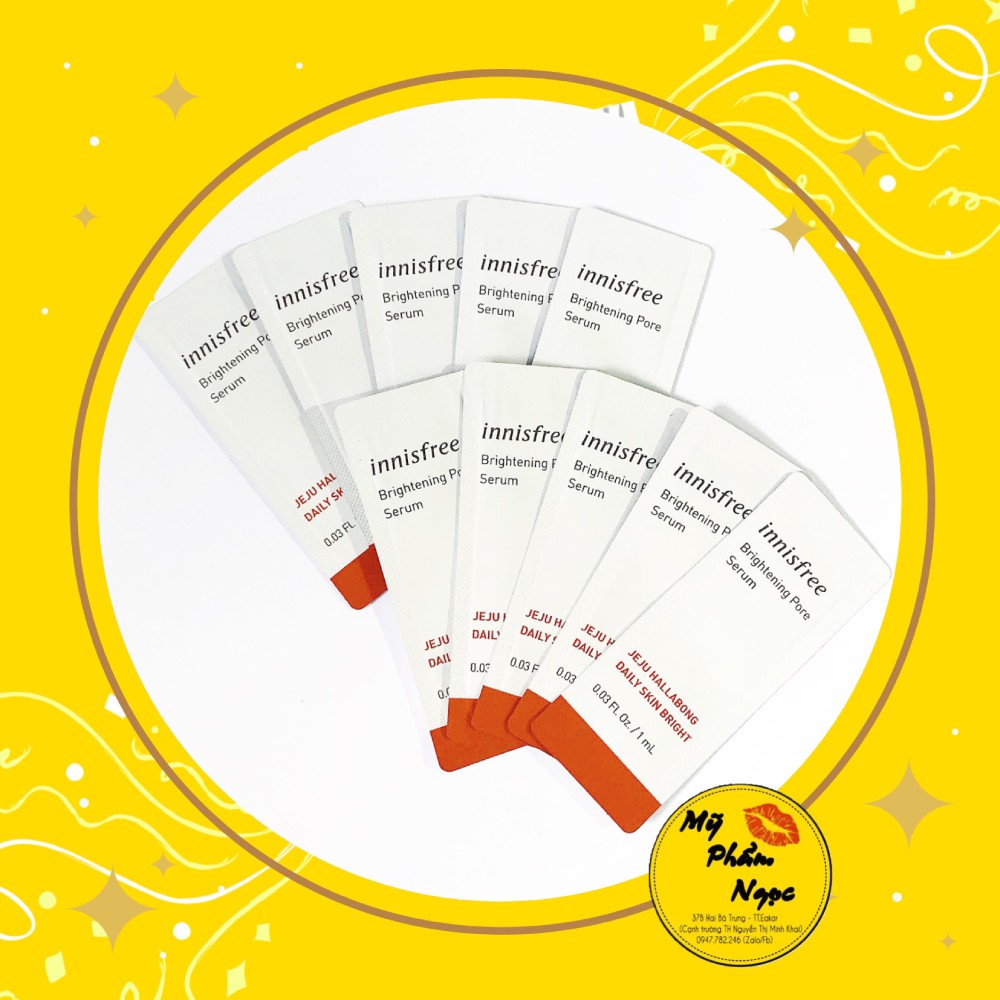 Combo 10 Gói Tinh Chất Dưỡng Trắng Da Whitening Pore Synergy Serum Innisfree