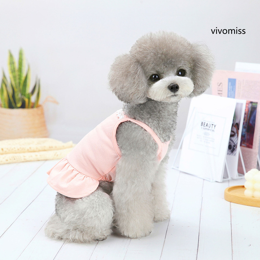 Đầm Hoa Sát Nách Thoáng Khí Cho Thú Cưng