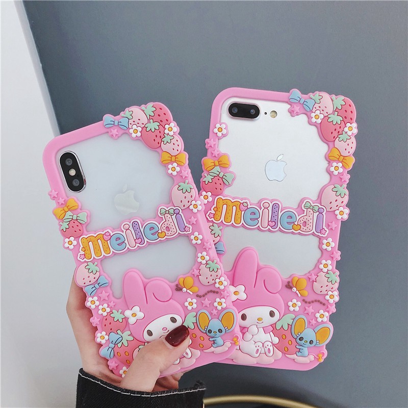 Ốp Điện Thoại Silicon Mềm Hình melody Dâu Tây Dễ Thương Cho Iphone 14 pro MAX 13 pro MAX 12 pro MAX 11 pro MAX X XS MAX XR 6 6s 7 8 Plus