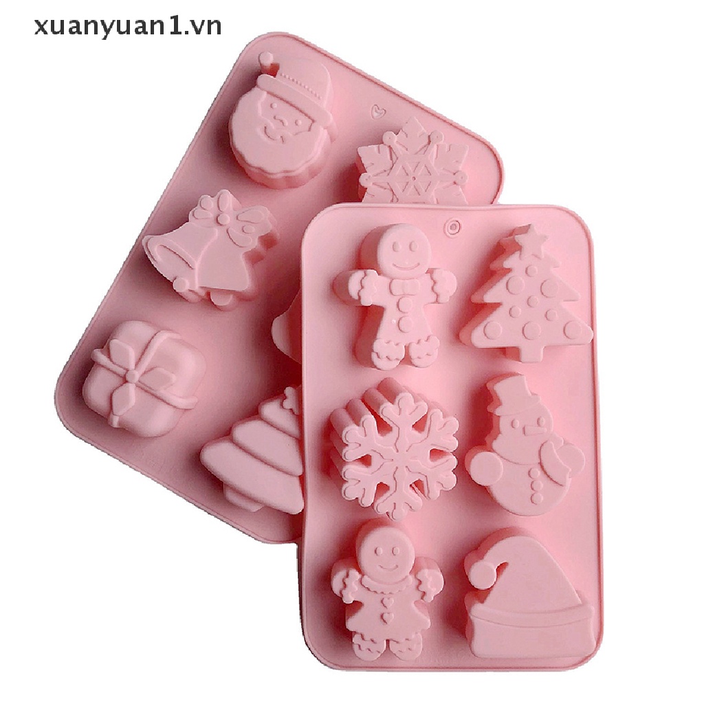 Khuôn Silicon Làm Bánh / Xà Phòng Hình Cây Thông / Chuông Giáng Sinh