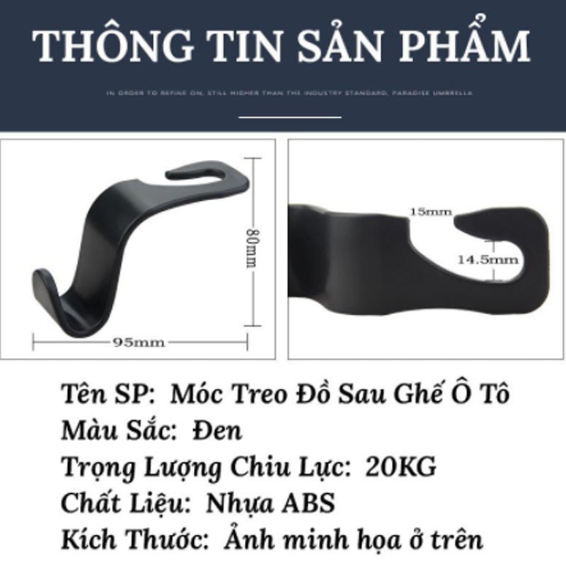 Móc chữ S treo đồ thông minh ghế ô tô, xe hơi