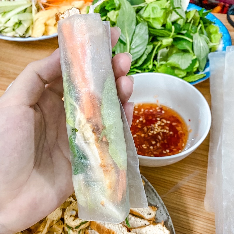 BÁNH TRÁNG PHƠI SƯƠNG NHÚNG CUỐN MIỀN TRUNG NGON DÀY KHÔNG BỂ VỠ