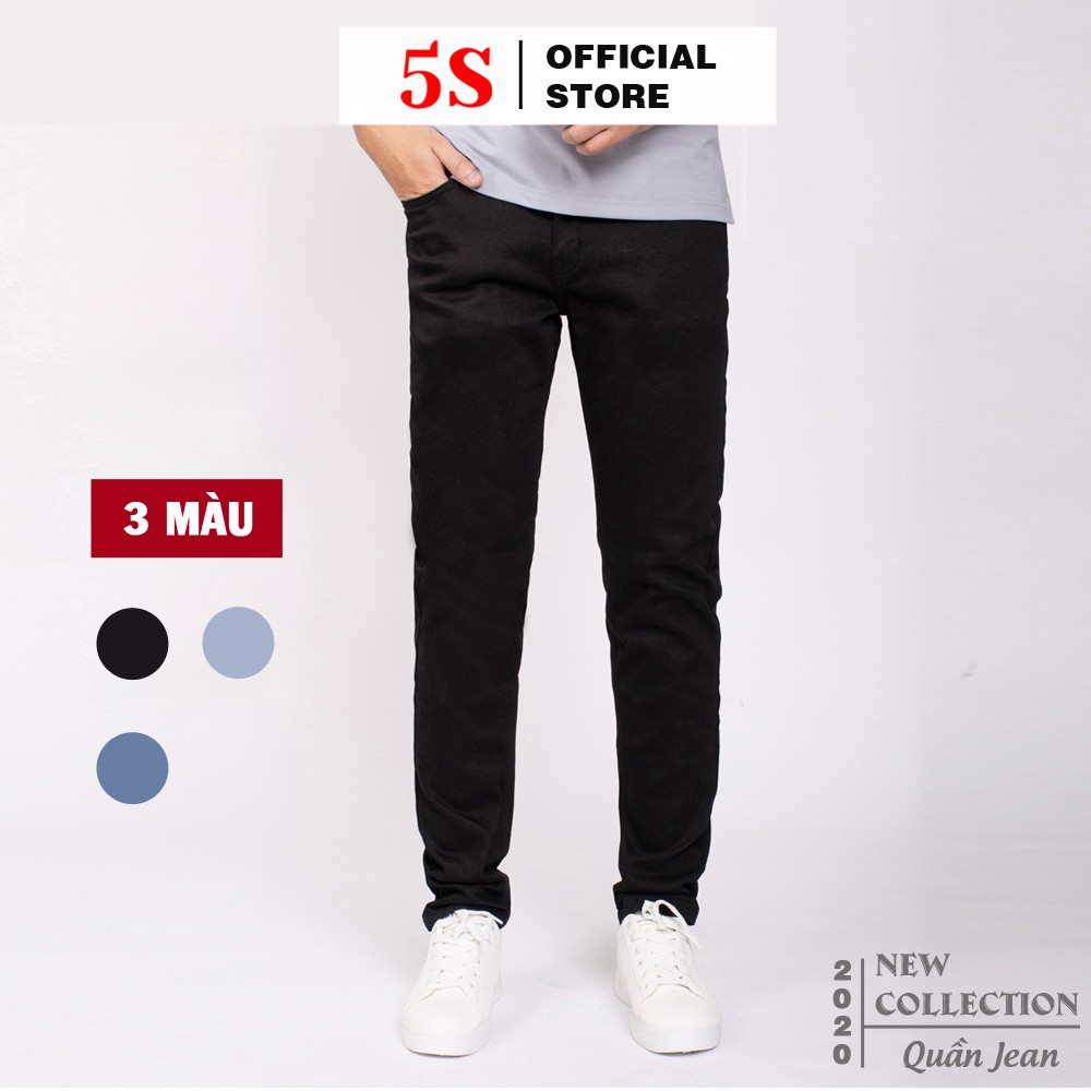 Quần Jean Nam 5S Màu Xám (3 mẫu), Phom Trẻ Trung, Ôm Vừa, Có Giãn Thoải Mái