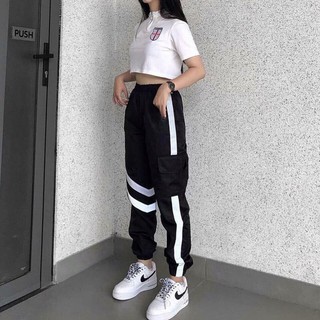 quần túi hộp có line phản quang phong cách unisex