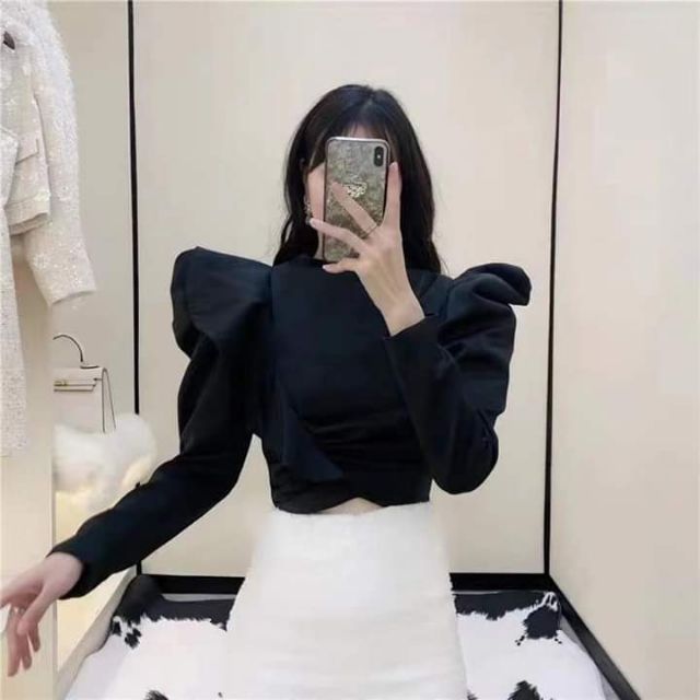 Áo hotgirl 2 màu trắng đen  size sm hàng l1 quảng châu  lh 0977303810 fanpage: sivali house