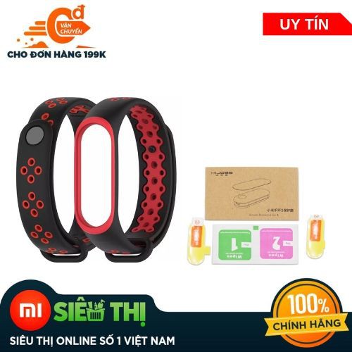 COMBO DÂY THAY THẾ MIBAND 4 VÀ BỘ 2 MIẾNG DÁN MÀN HÌNH