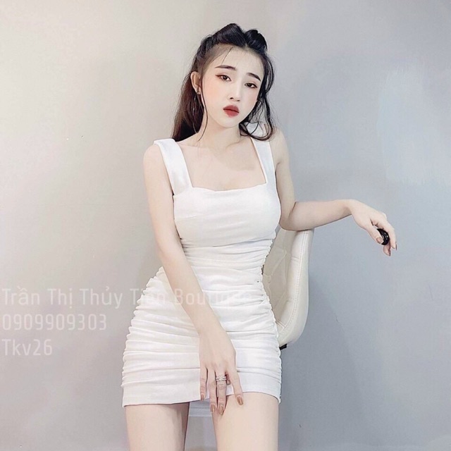 Đầm body dây bảng lớn ( chất nhung ) - freesize dưới 53kg - Carotshop | BigBuy360 - bigbuy360.vn