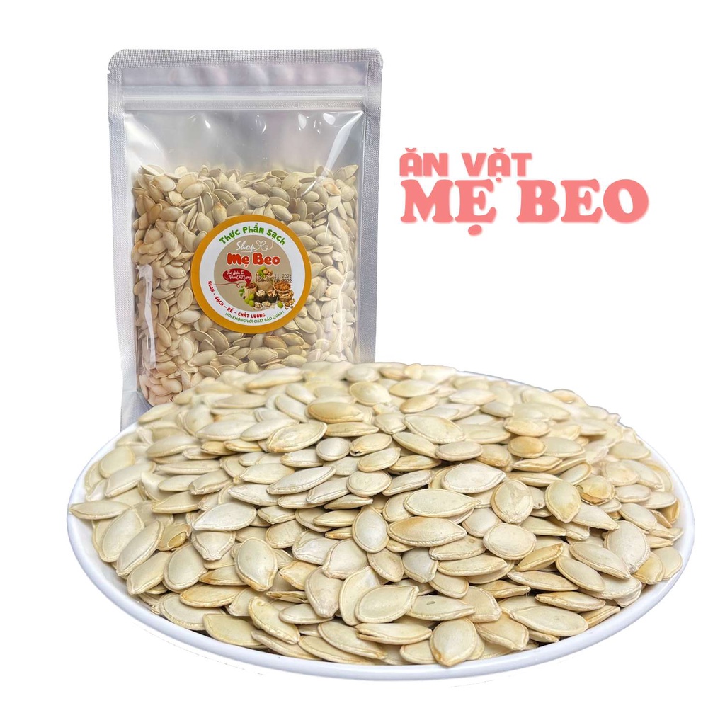 500Gr Hạt bí Trắng còn vỏ rang tay ăn tết cực ngon