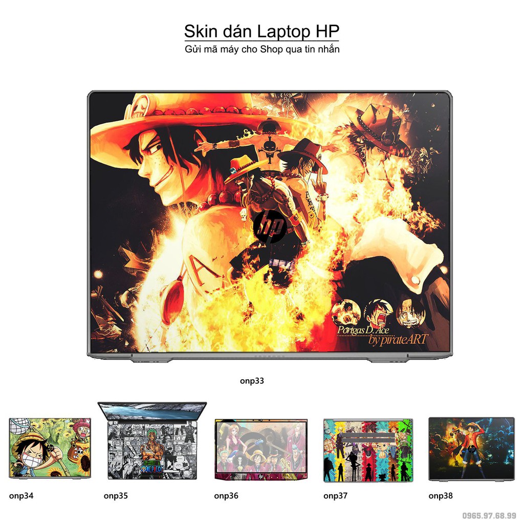 Skin dán Laptop HP in hình One Piece _nhiều mẫu 23 (inbox mã máy cho Shop)