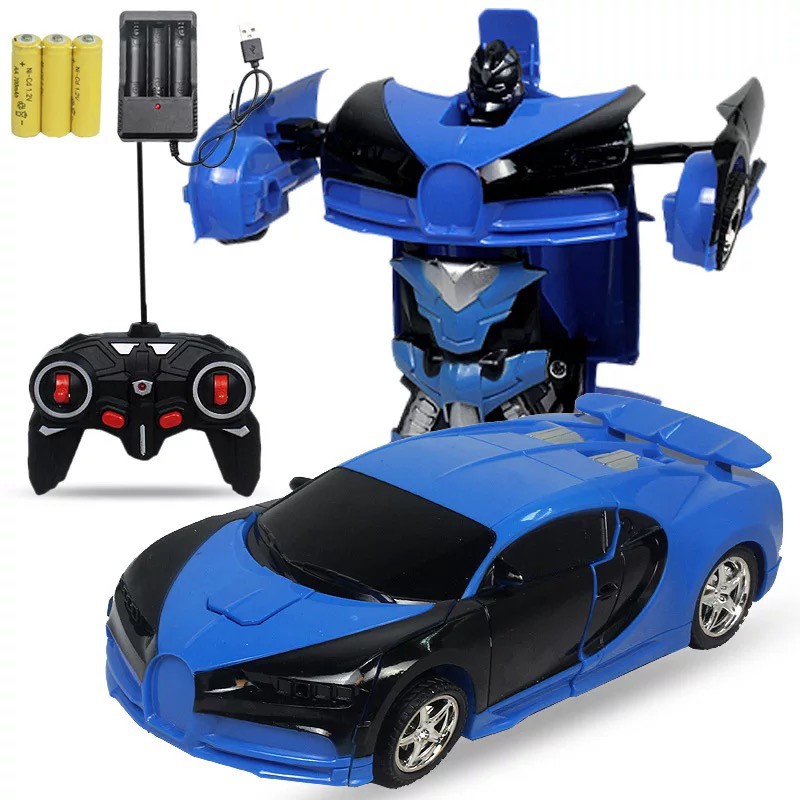 Đồ Chơi Trẻ Em Xe Biến Hình Robot Điều Khiển Từ Xa Bugatti