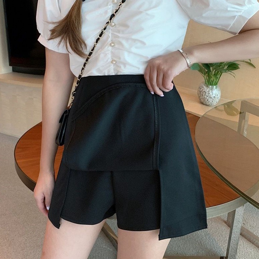 Chân váy chữ a ngắn lưng cao công sở bigsize xẻ tà VAVASA CV06 | BigBuy360 - bigbuy360.vn