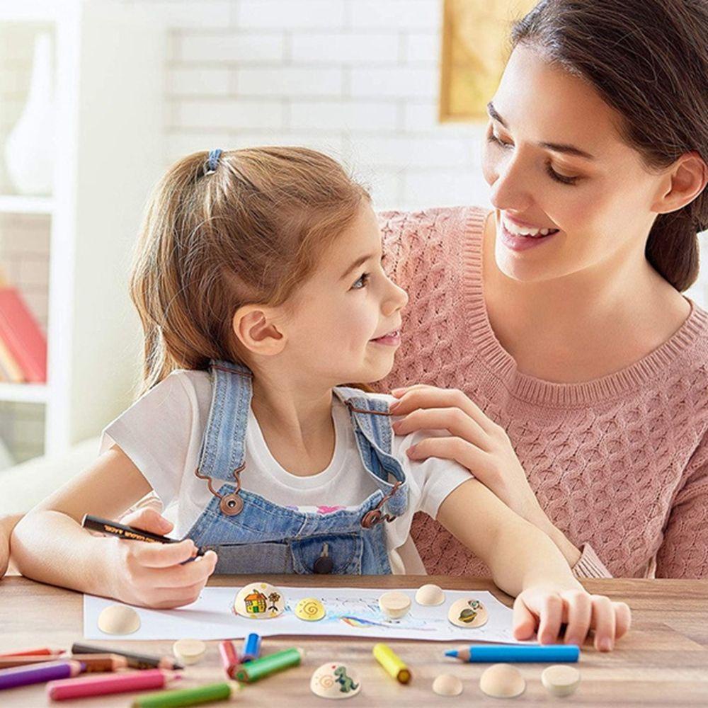 Hạt Gỗ Nửa Hình Bán Cầu Thân Thiện Với Môi Trường Làm Đồ Thủ Công DIY