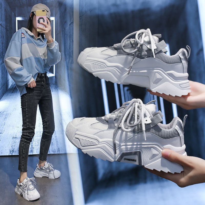 [HOT] Giày thể thao nữ, Giày dép nữ ULzzang Sneakers😍 Phản quang⚡️3 màu có sẵn (233)