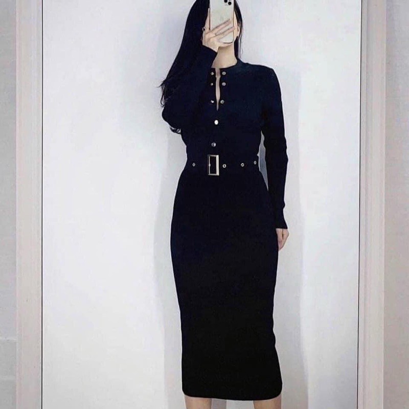 Đầm len body kèm belt hàng đẹp Quảng Châu | BigBuy360 - bigbuy360.vn