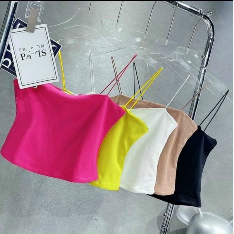 Áo 2 dây  croptop ôm ngực siêu co dãn  ( kèm ảnh chụp thật) alohashop91