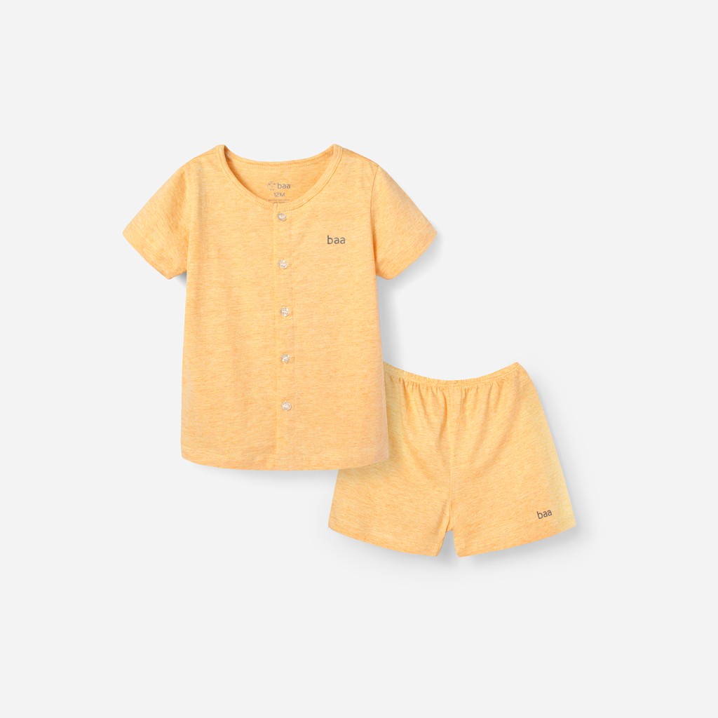 Set đồ bộ BAA BABY vải tencel cao cấp kháng khuẩn in logo baa cho bé trai và bé gái - UT-DB01N