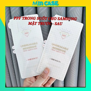Miếng Dán Dẻo PPF TRONG Chống Vân Tay ❤FREESHIP❤ - Dành Cho SAMSUNG S8 S9 S8+ S9+ S10 S10+ NOTE8 NOTE9 NOTE10 NOTE10+
