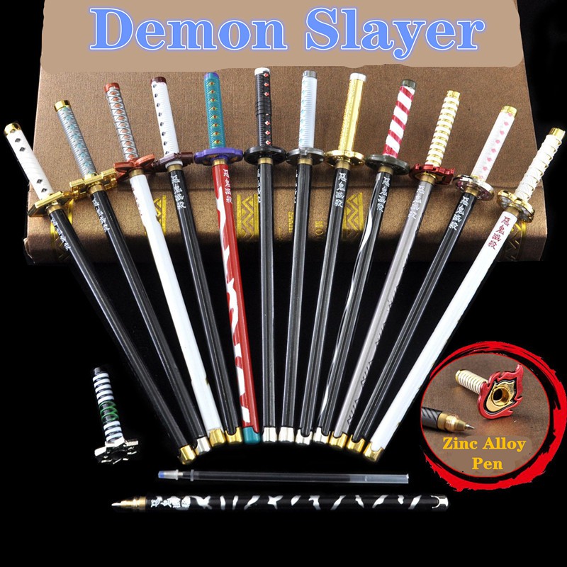 Bút Kim Loại 20CM Họa Tiết Anime Demon Slayer Kimetsu no Yaiba
