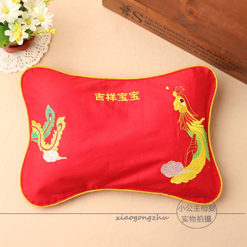 Gối Ngủ Định Hình Đầu Điều Chỉnh Tư Thế 24H Bằng Da Lộn Cotton Nguyên Chất Thoáng Khí Chống Bẹp Đầu Họa Tiết Hoạt Hình Cho Trẻ Sơ Sinh