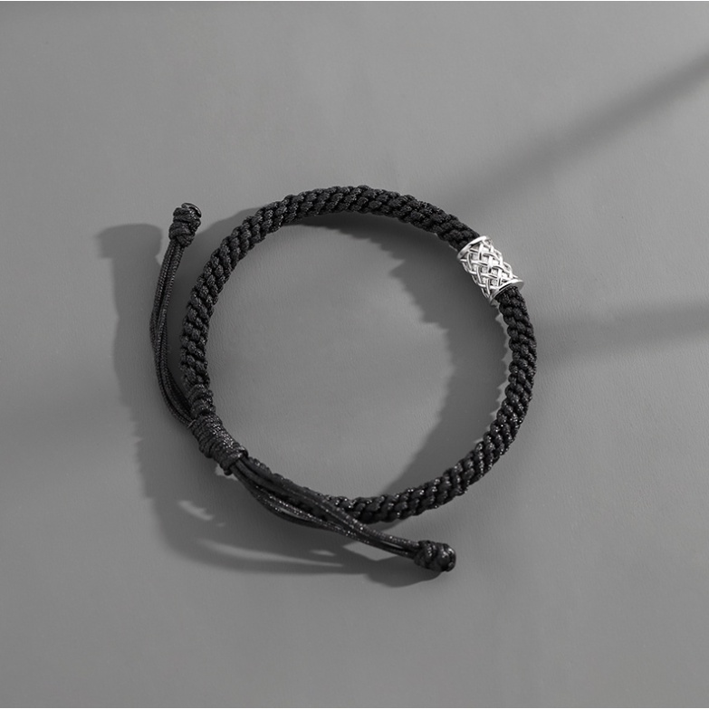 Vòng Tay Nam Lắc Tay Unisex Thời Trang Đep Tay Nam Nữ Basic Màu Bạc Đen Titan