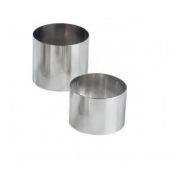 Khuôn ring tròn inox nhấn bột bánh quy, râu câu 2 size - lớn: 8cm x 4cm ; nhỏ : 6cm x 4cm.