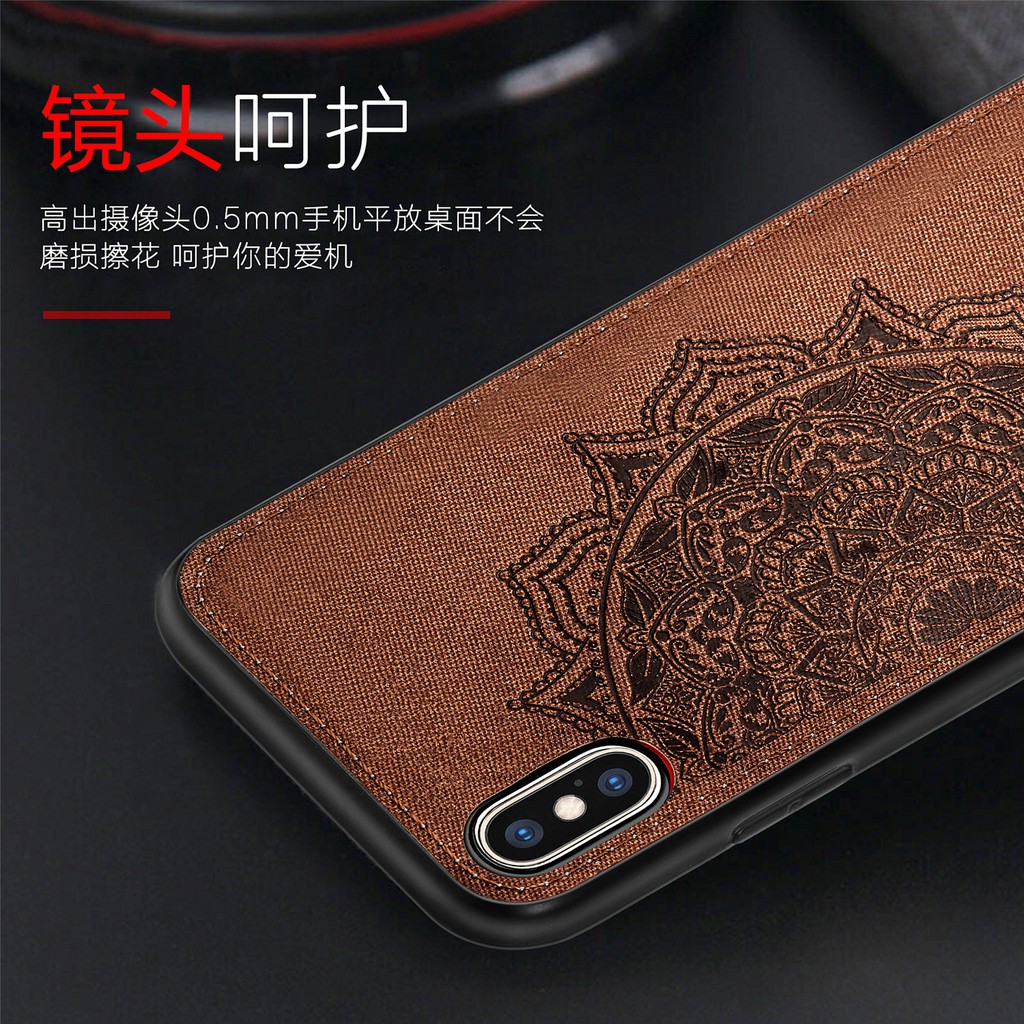 Ốp lưng mềm chống rơi in hình Mandala cho iPhone X Xs XR Max iXR iXS XSMAX