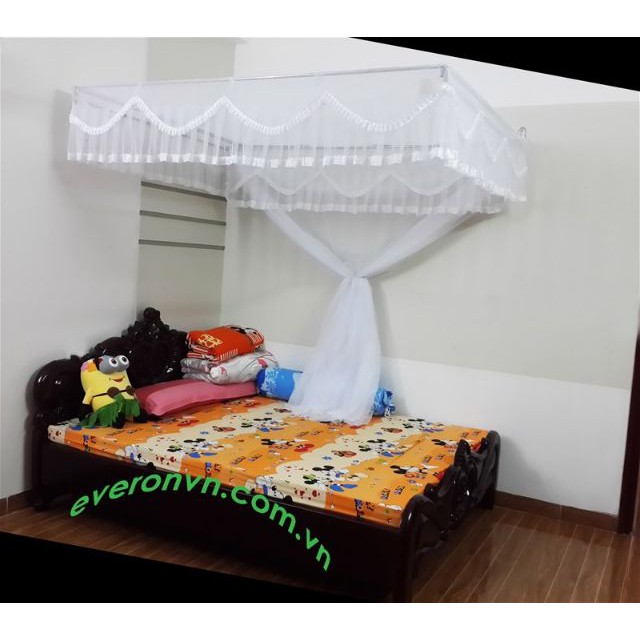 Màn khung kiểu thái cao cấp mùng tuyn mắt nhỏ đủ màu