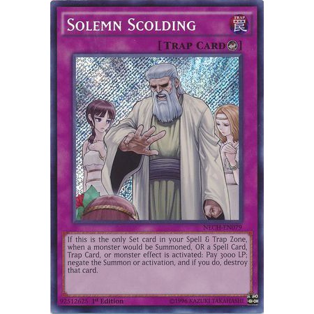 [Thẻ bài yugioh TCG] Solemn Scolding - NECH-EN079 - Secret Rare 1st Edition