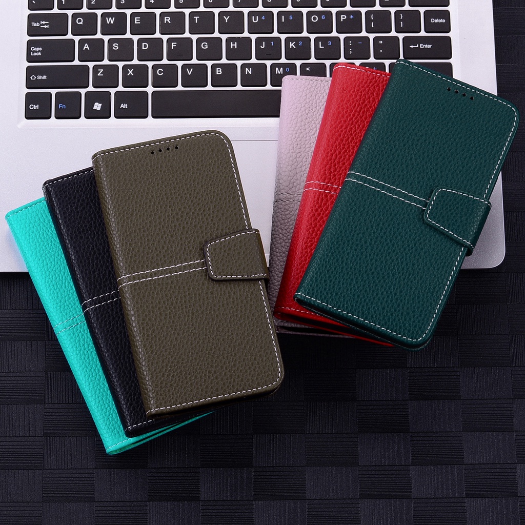 Ốp Điện Thoại Doanh Nhân Bằng Da Có Đế Từ Tính Cho iPhone 11 Pro Max 12 Mini 12 Pro Max 13 Mini 13 Pro Max