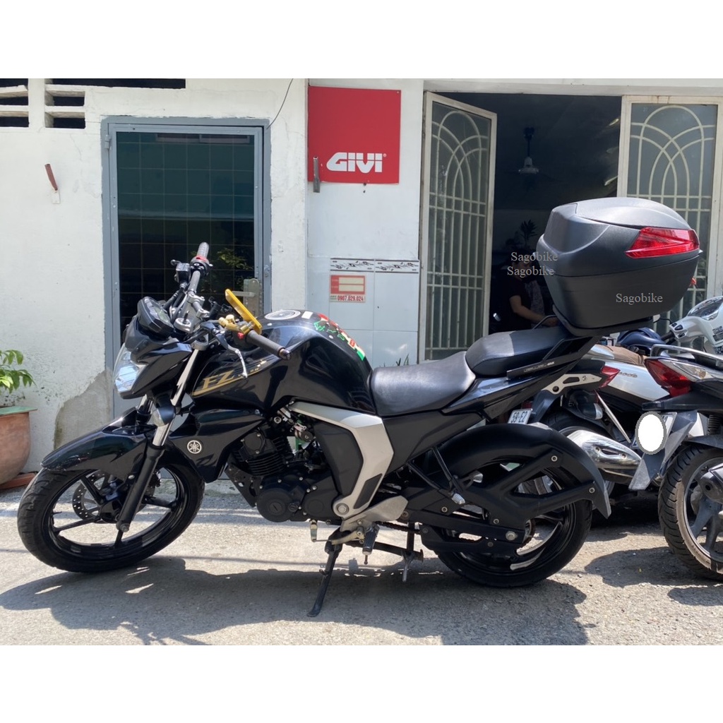 Thùng xe FZS, thùng Givi E450N và baga givi lắp cho xe FZ-S, hàng Givi chính hãng, bảo hành 2 năm