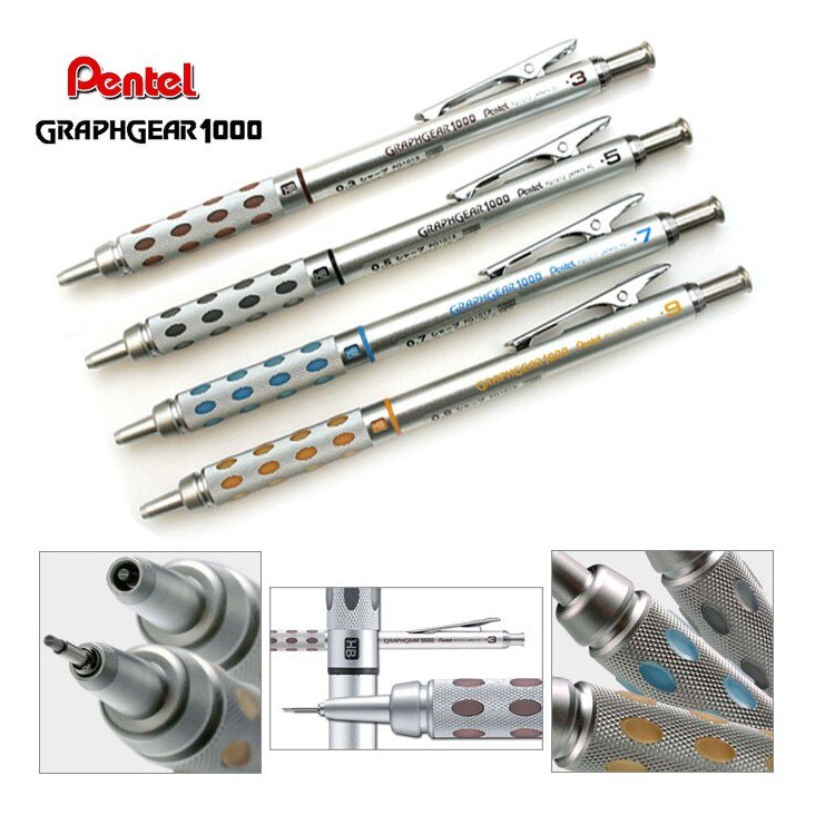 Chì Bấm Cơ Khí Pentel Graphgear 1000