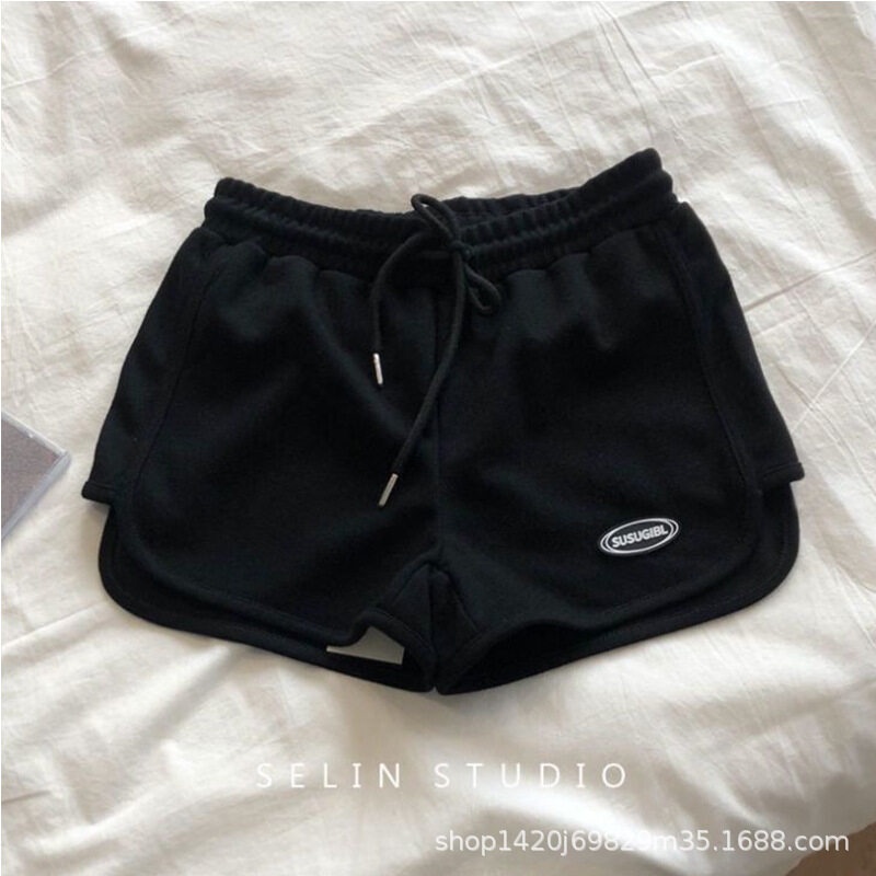 Quần Short Thể Thao Lưng Cao Phong Cách Hàn Quốc Cho Nữ