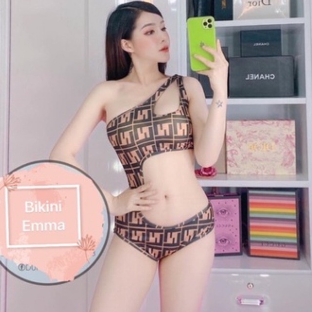 Bikini 1 mảnh khoét eo (hình thật chụp sàn, video)
