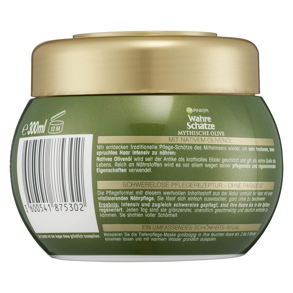 Kem ủ tóc [Germany] GARNIER Wahre Schätze Mythische Olive, 300ml