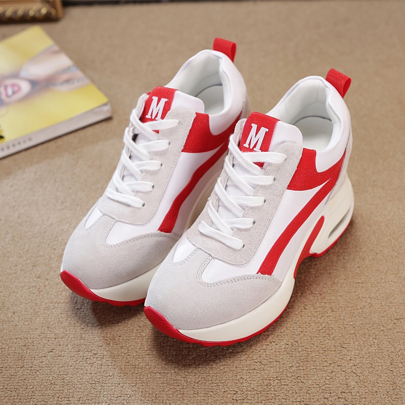 Giày sneaker độn đế, giày thể thao nữ, cao 9cm tôn chiều cao tối đa nhưng không bị lộ, loại cao cấp siêu nhẹ