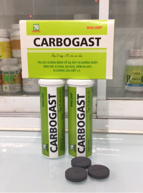 CARBOGAS bệnh dạ dày, đường ruột , kiết lỵ ,sình hơi, ợ chua....