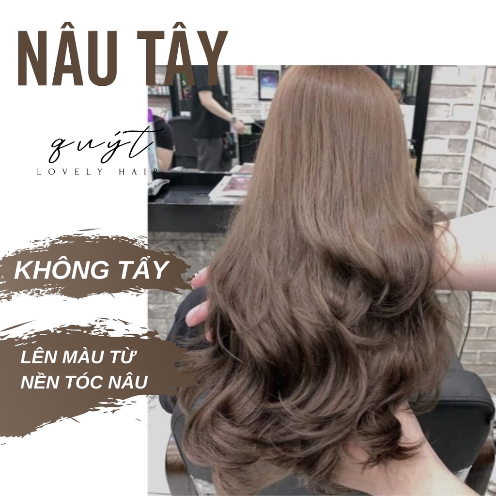 [ Q.8] Thuốc nhuộm tóc NÂU TÂY-Không Tẩy+Tặng Oxy