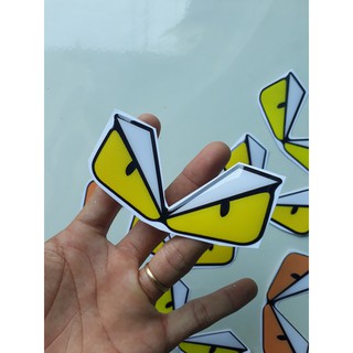 Tem logo mắt Fendi nhỏ dán xe dán điện thoại