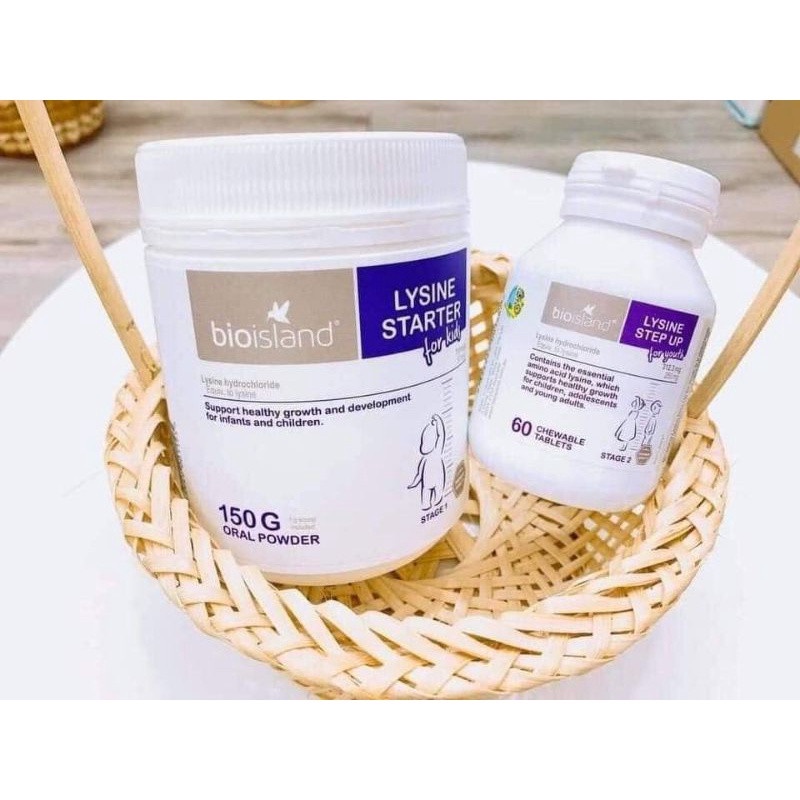 Bột Hỗ Trợ Tăng Chiều Cao Bio Island Lysine Starter Cho Trẻ Dưới 6 Tuổi Úc