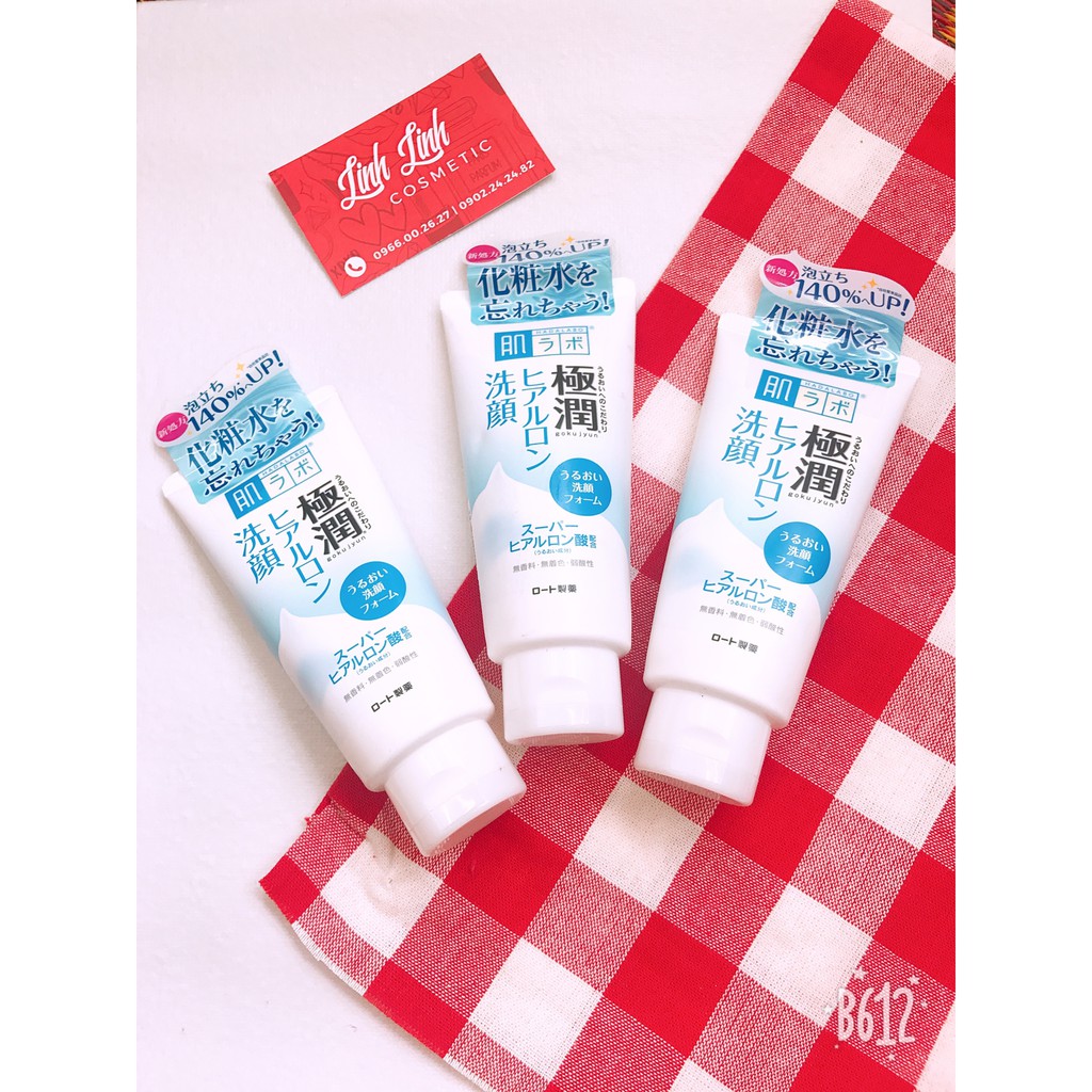 (Tặng kèm băng đô) ( bill + clip mua hàng ) Sữa rửa mặt Hada Labo Gokujyun Face Wash / Sữa rửa mặt HadaLabo Gokyjyun