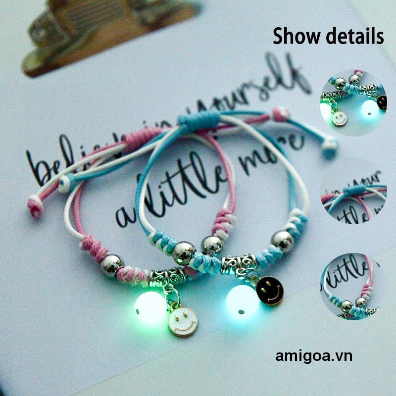 ✨✨Vòng tay  lắc tay đơn, combo 2 combo 3 vòng đen, trắng, xanh đính đá dạ quang