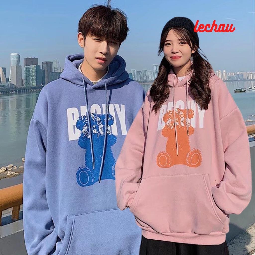 Áo hoodie unisex form rộng AHD05 LECHAU streetstyle nam nữ ulzzang hottrend vải nỉ mềm mịn rẻ đẹp