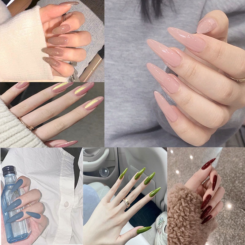 Bộ 24 móng tay giả ngắn/dài thời trang