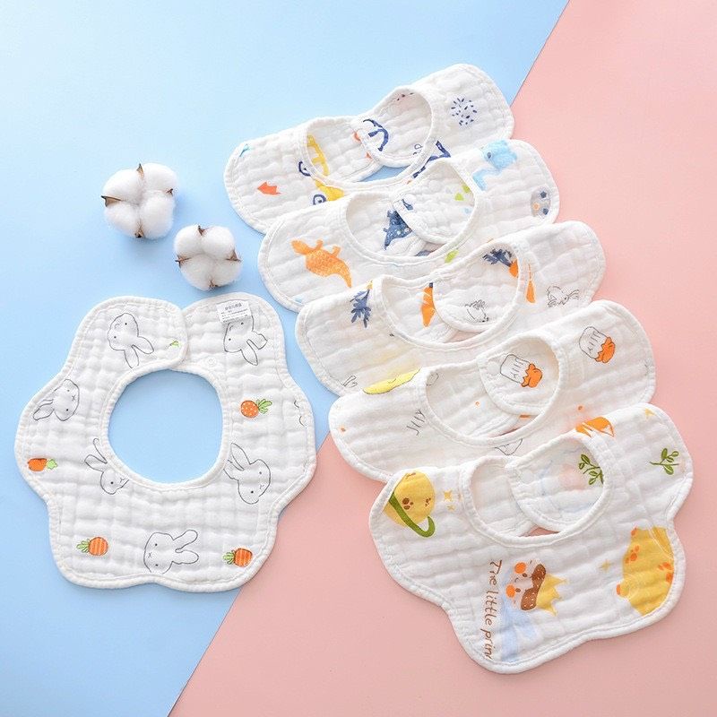 Yếm tròn xô 8 lớp siêu thấm hút